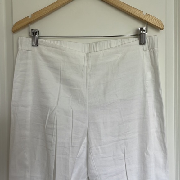 J. Jill Women’s Linen Stretch Crop Ankle Pants White S - Picture 2 of 8